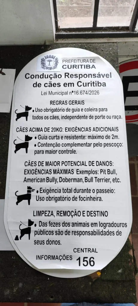 Placas instaladas para orientações
