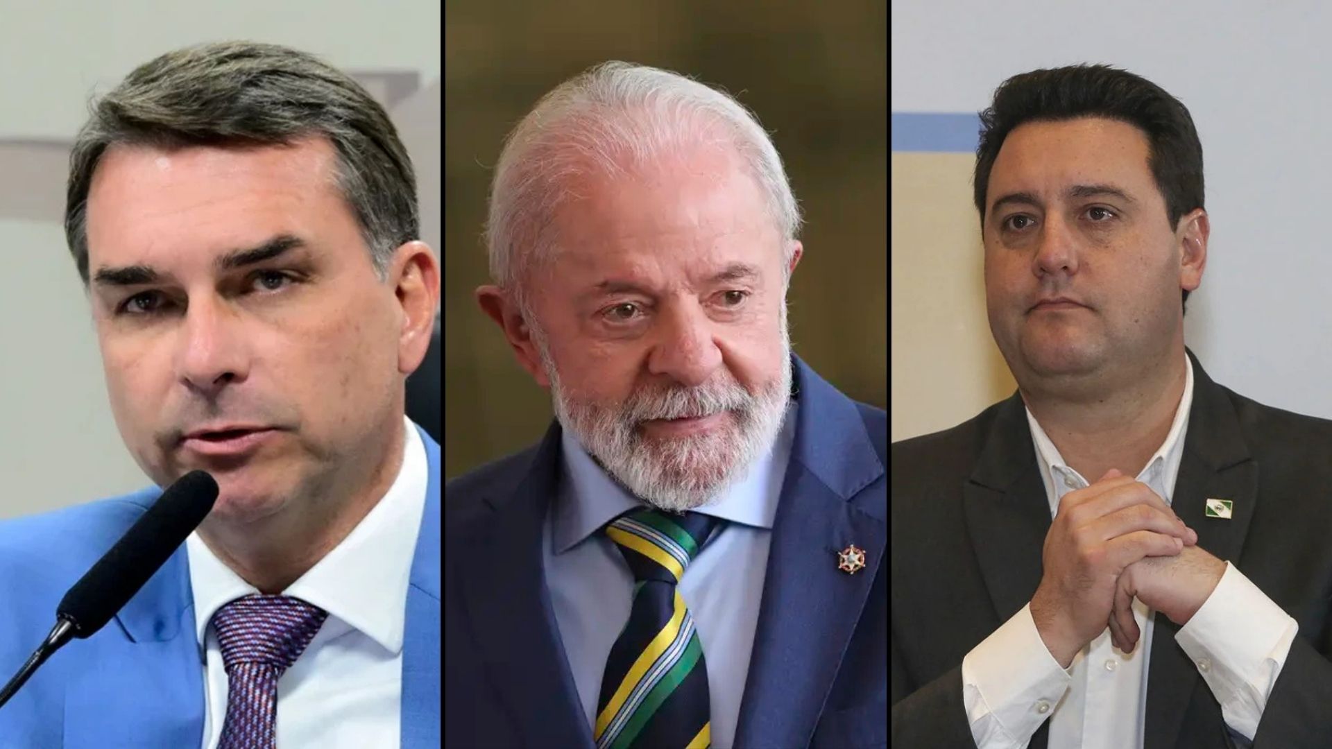 Flávio Bolsonaro, Lula e Ratinho Jr